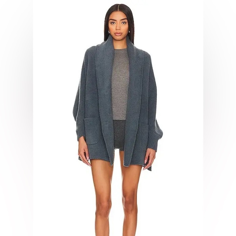 Barefoot Dreams Cozychic Blanket Wrap in Smokey Blue One Size BDWCC22102